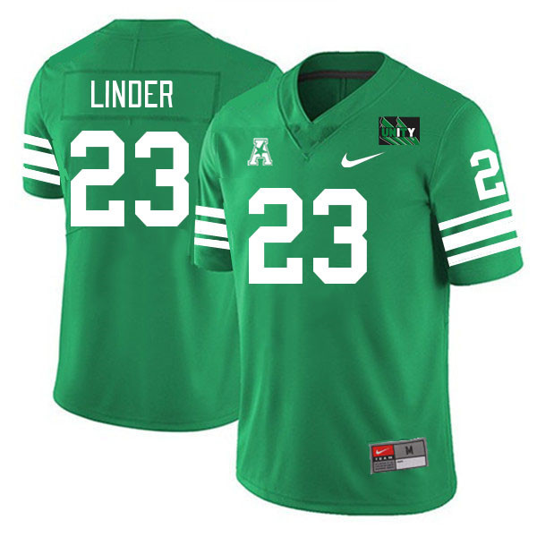 Men #23 Bryce Linder North Texas Mean Green 2023 College Football Jerseys Stitched-Green